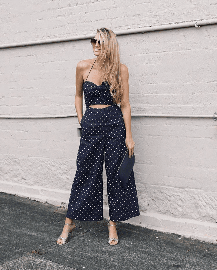 Zimmermann Prima Dot Jumpsuit Mink Dot Size 6 for rent on The Volte - main image