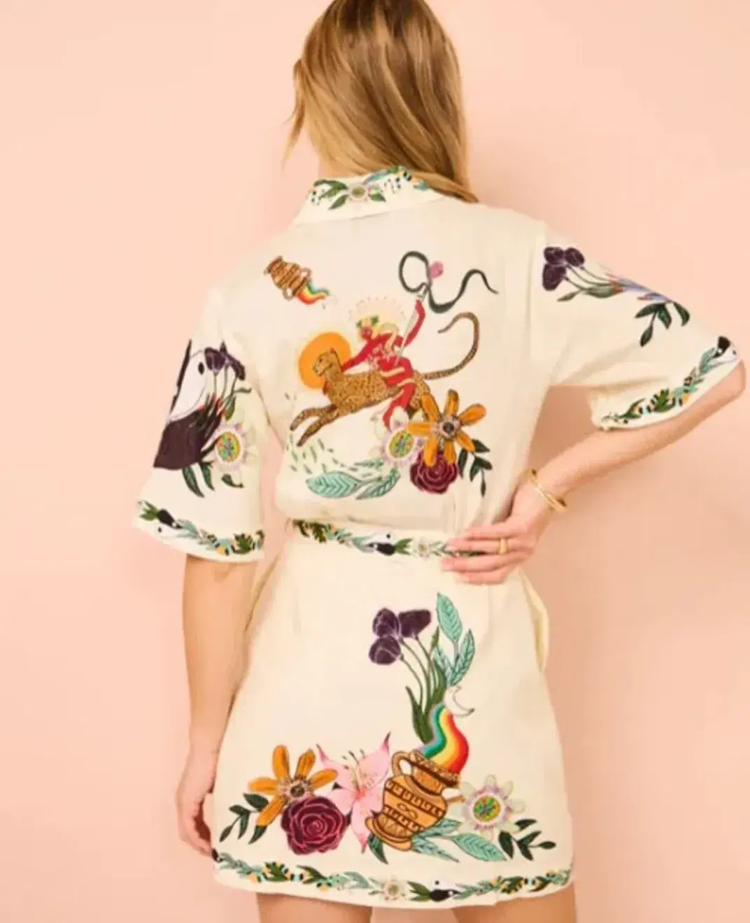 Alemais Meagan Mini Dress in Multi Print Size 8 - Image 2