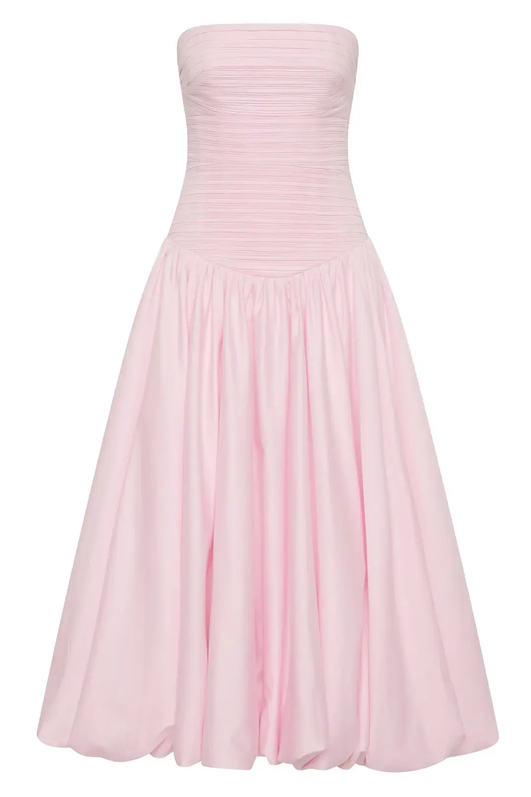 AJE Violette Bubble Midi Dress Pastel Pink Size 6 for rent on The Volte - main image