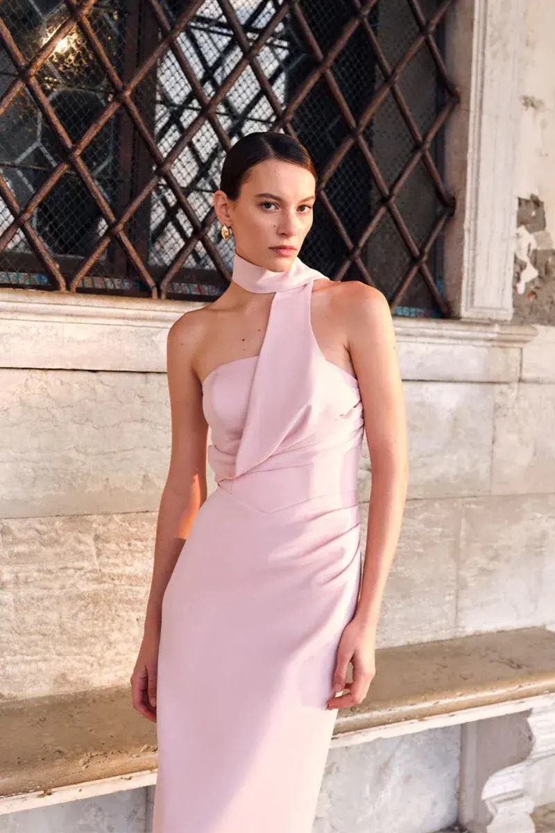 Eliya The Label Kristine Gown Blush size 12 for rent on The Volte - main image