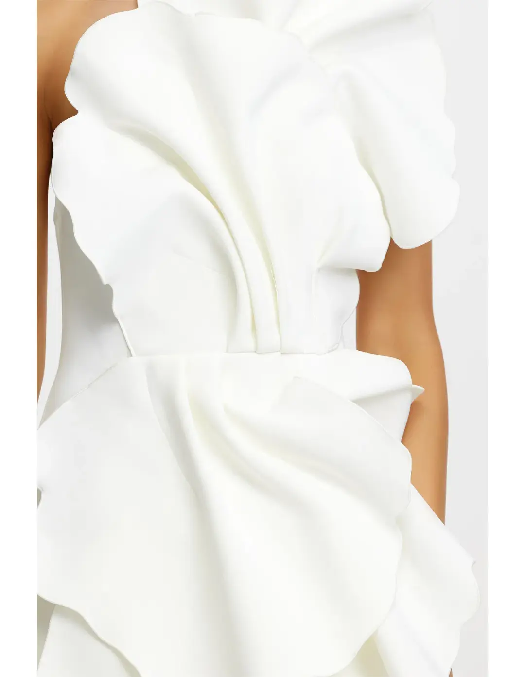 Acler Oake Mini Dress Ivory / White Size 10 for rent on The Volte - main image