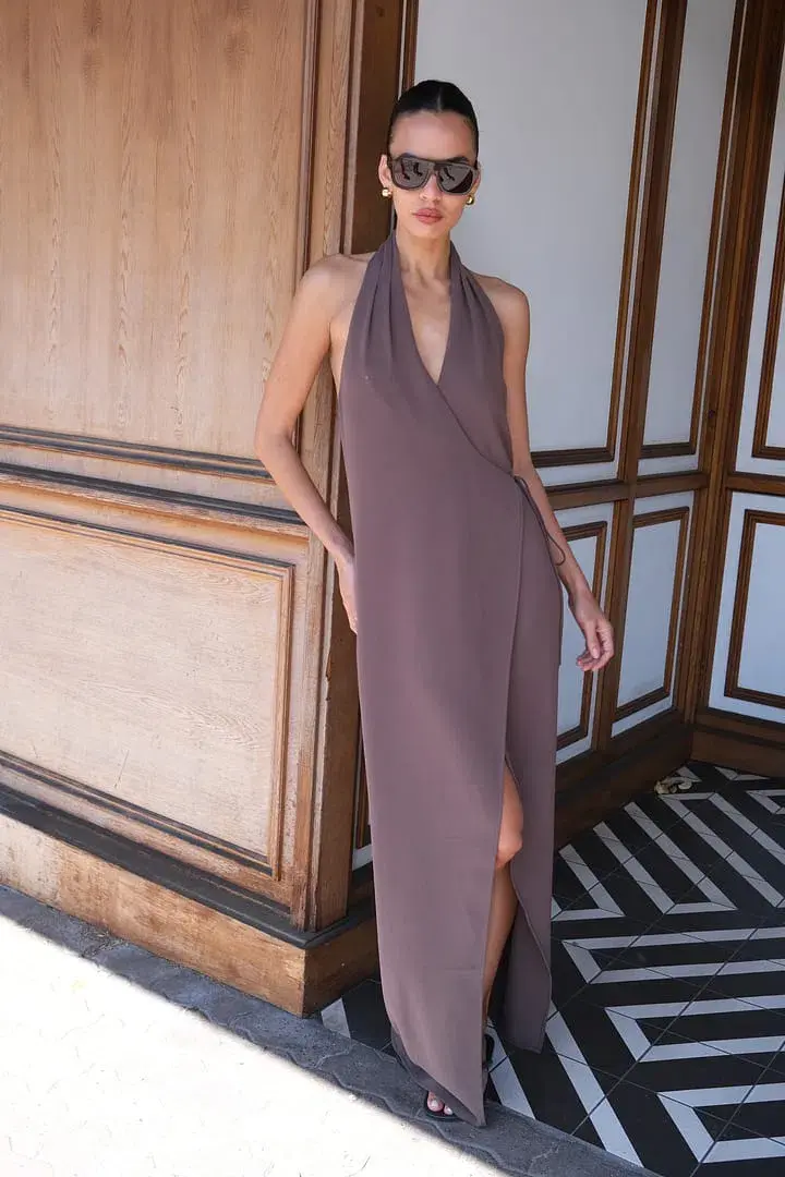 Henne Vida Dress Umber Size 4 for rent on The Volte - main image