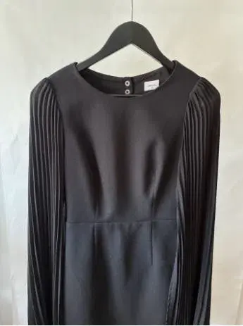 Sheike Black Pleated Sleeve Dress Size 8  for rent on The Volte - main image