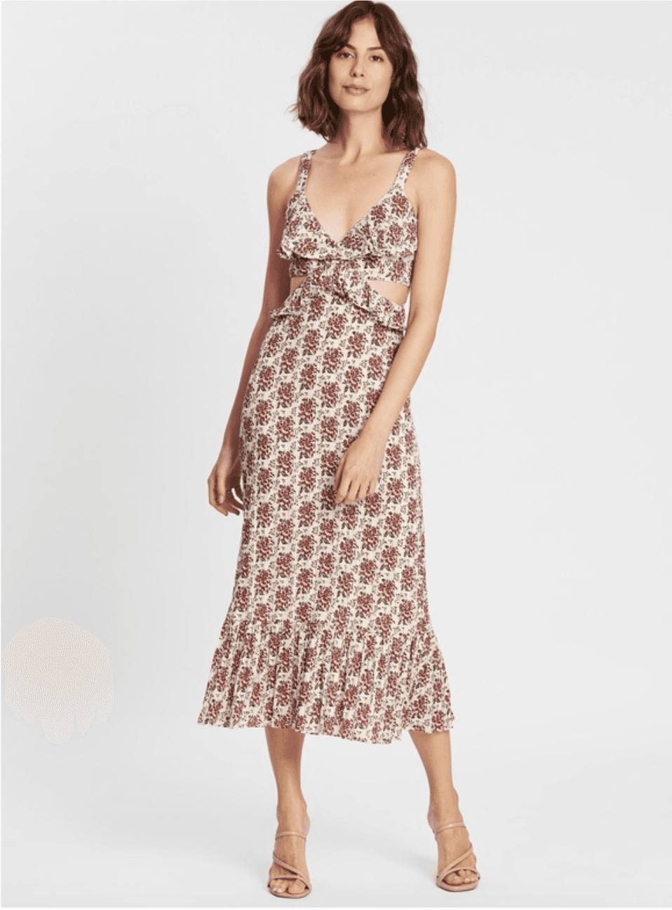 Sir The Label Floré Cut Out Dress Midi Floral | AU 10 - Image 5