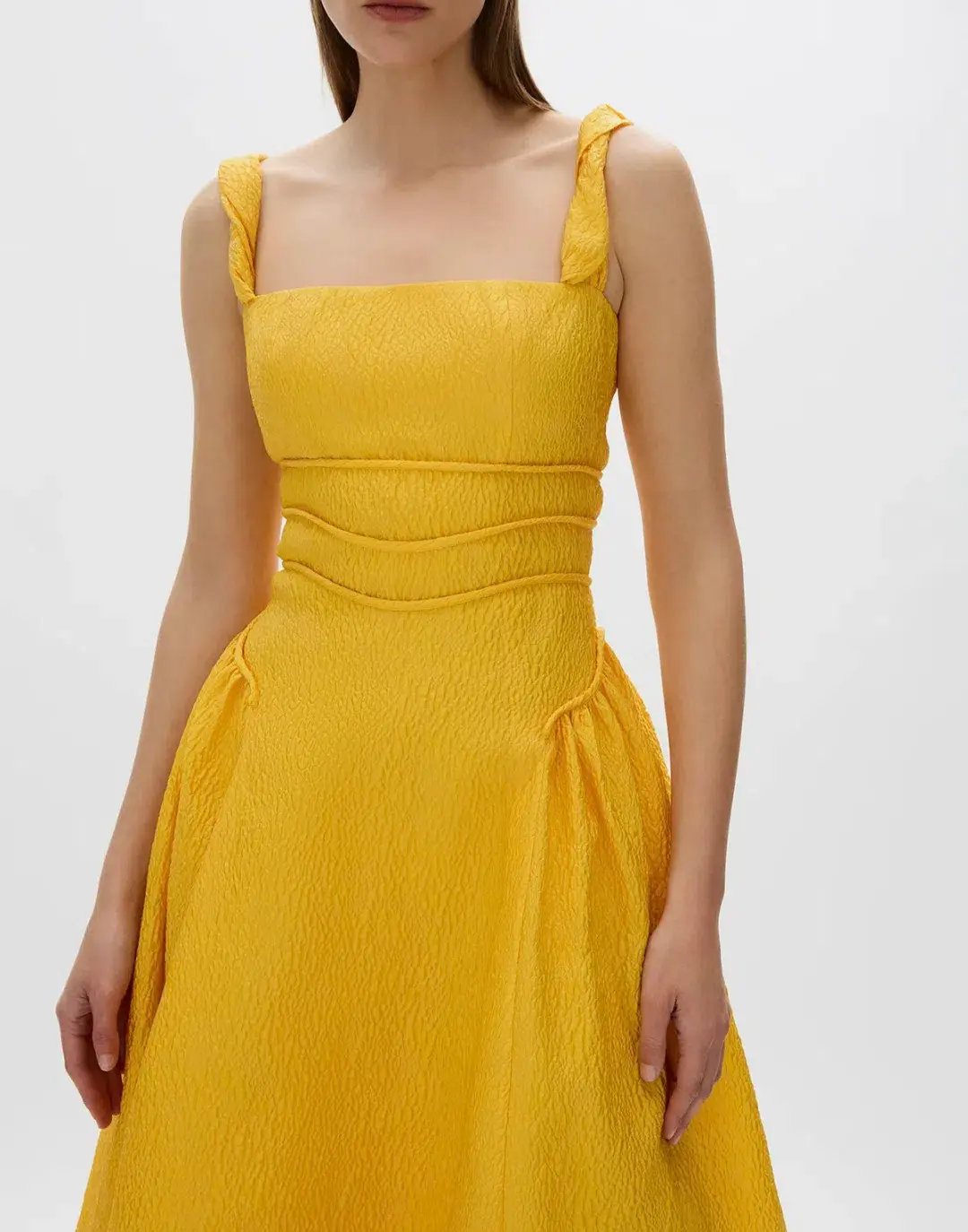 Rachel Gilbert Sophia Strap Dress Gold 6/AU18 - Image 4