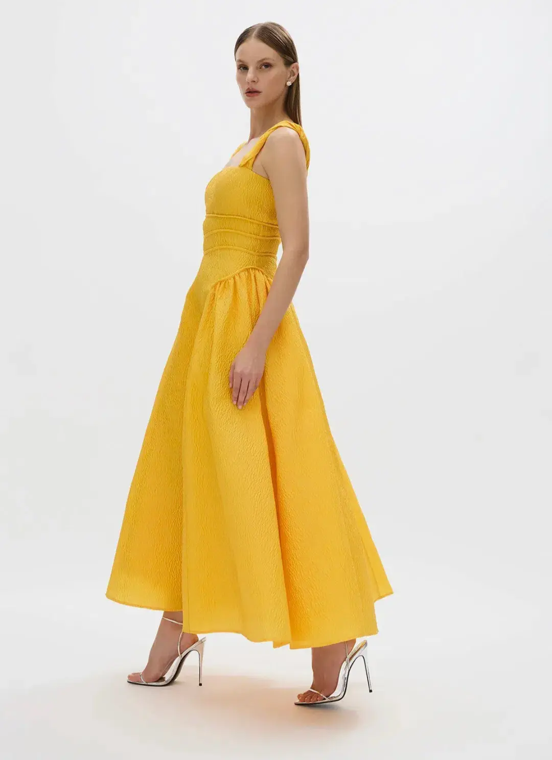 Rachel Gilbert Sophia Strap Dress Gold 6/AU18 for rent on The Volte - main image