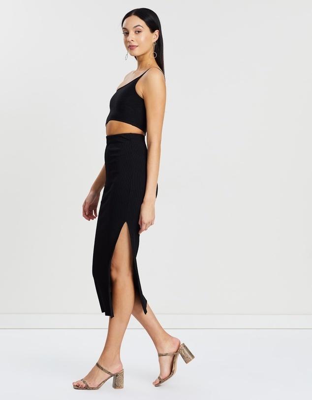 Bec & Bridge Darling Midi Dress Black Size AU 6  for rent on The Volte - main image