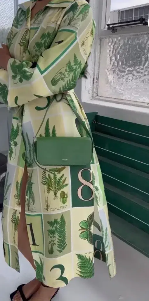 Oroton Fern Garden 100% Silk Shirt Column Dress Size 10 fit 12 NWT - Image 8