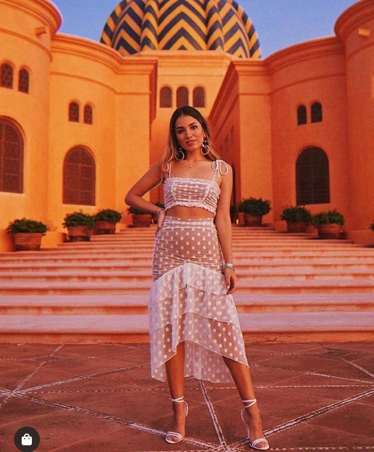 Majorelle Set (Sawyer Top in White & Heidi Skirt in White) size 10 - Image 2