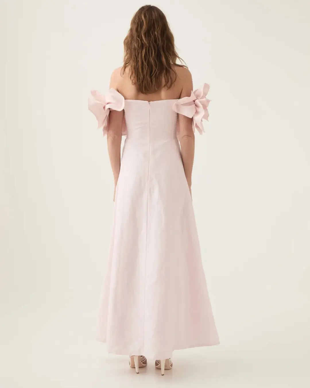 Aje Etta Midi Dress Pastel Pink Size 12 for rent on The Volte - main image