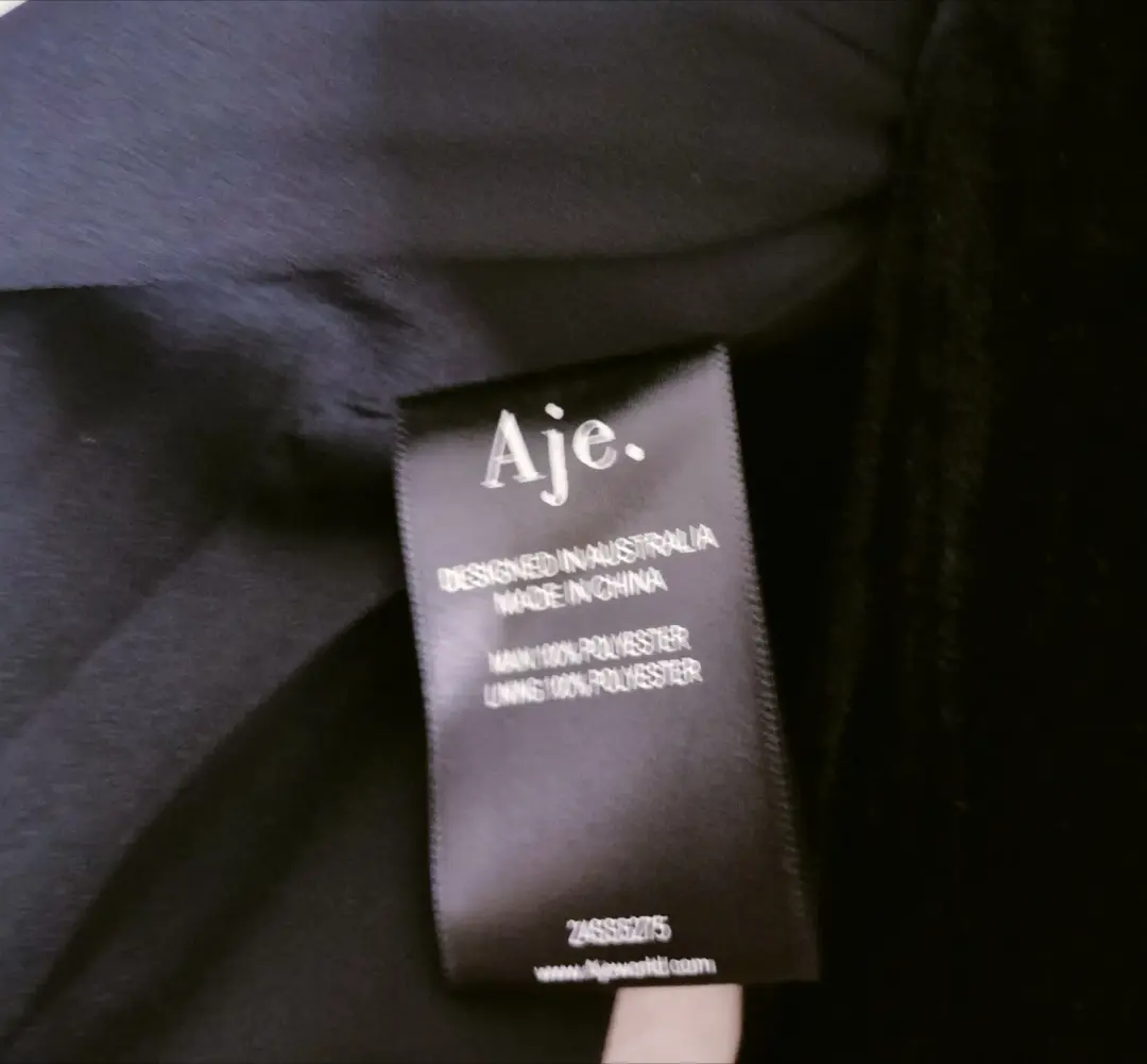 AJE Moonbow Velvet Maxi Dress in Black Size L AU&UK 12  for rent on The Volte - main image