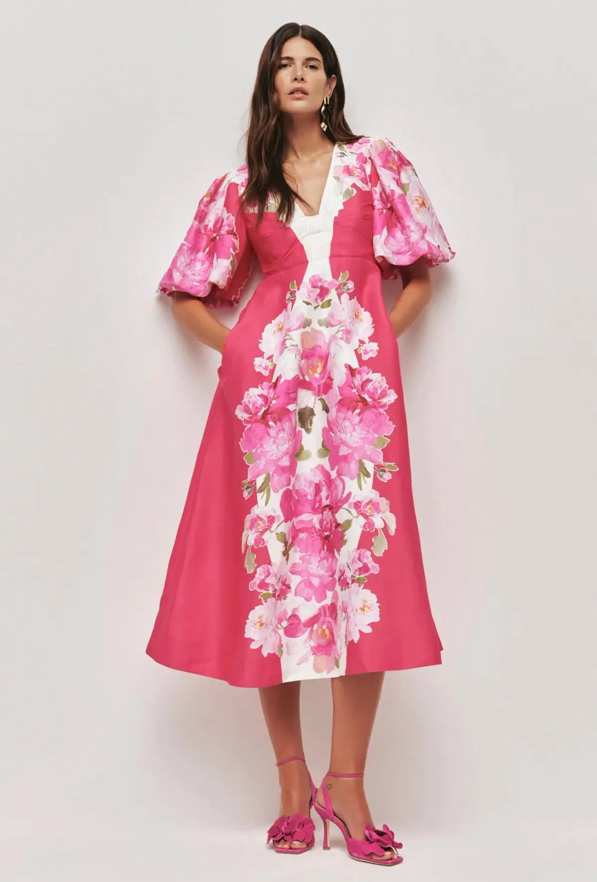 OVERFLOW KNOTTED MIDI DRESS - Image 1