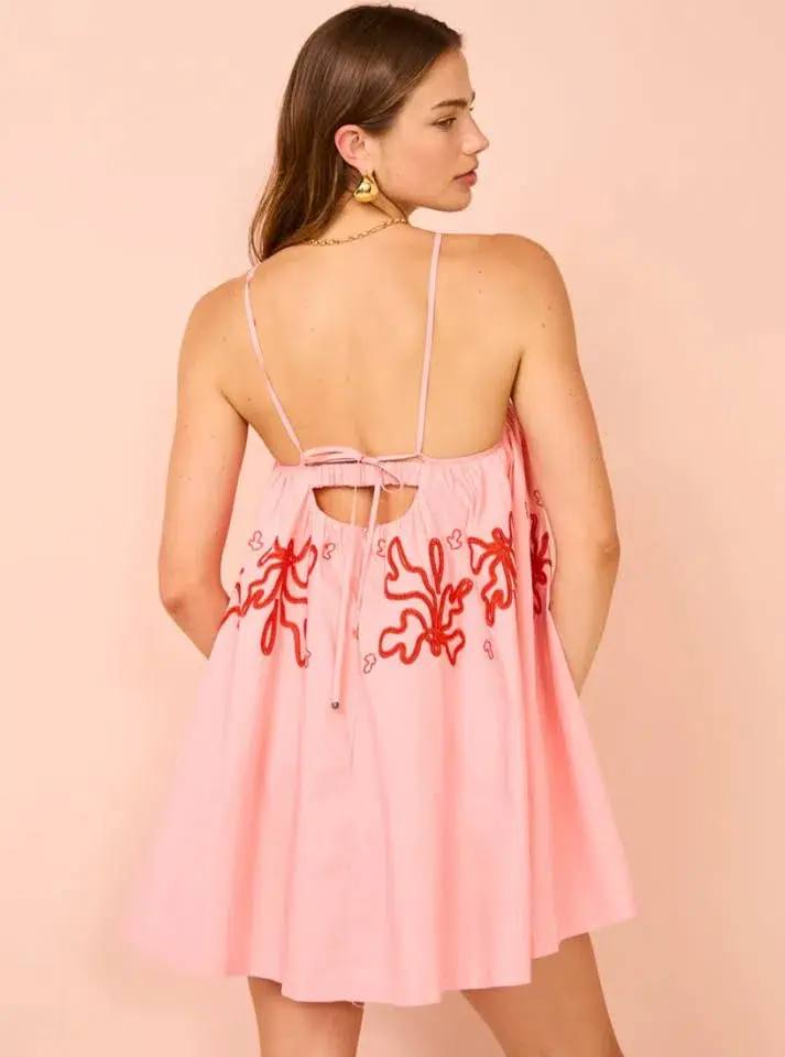 Mon Renn Mystique Mini Dress in Strawberry Swirl Size 6 - Image 3