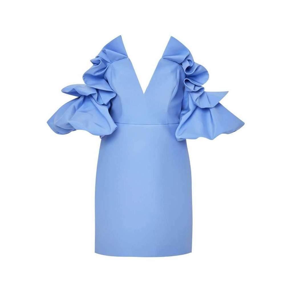 Acler Hitching Mini Dress Blue Size 8 - Image 6