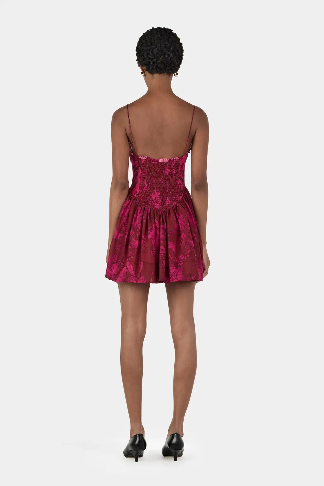 Hansen And Gretel Cordelia Mini Dress Magenta Floral Size 10 for rent on The Volte - main image