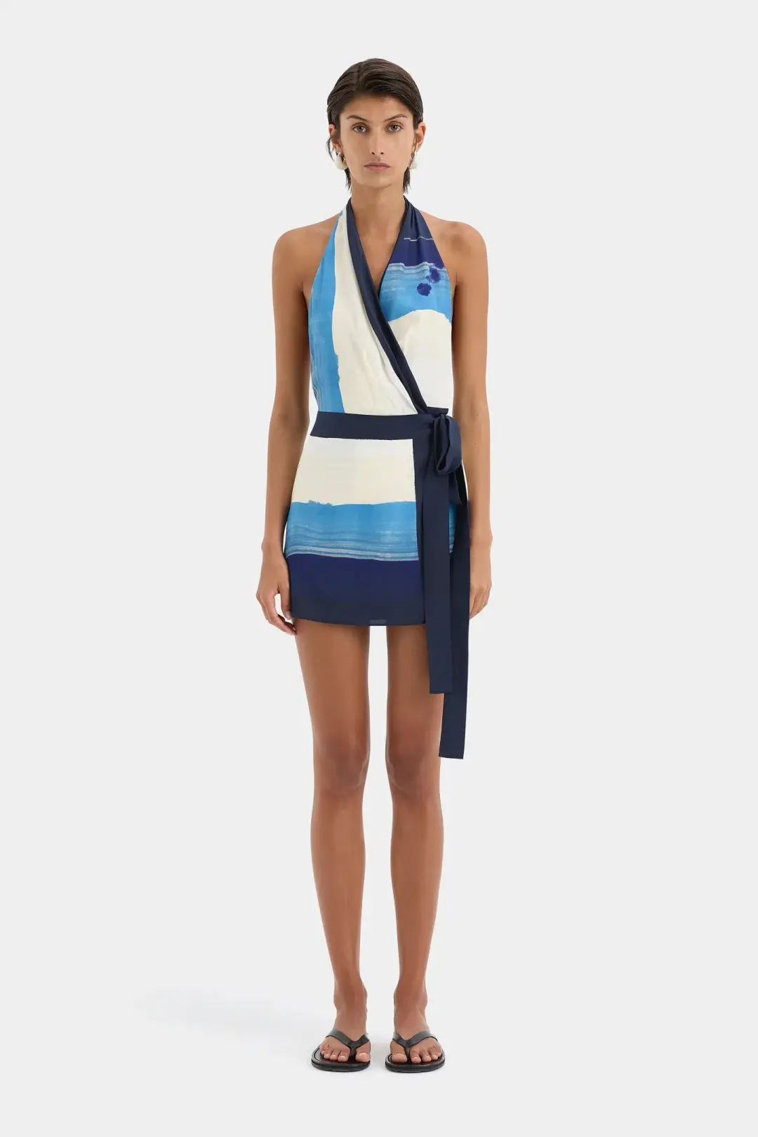 Sir The Label Mariner Wrap Halter Mini Dress Size 2 / AU 10 for rent on The Volte - main image