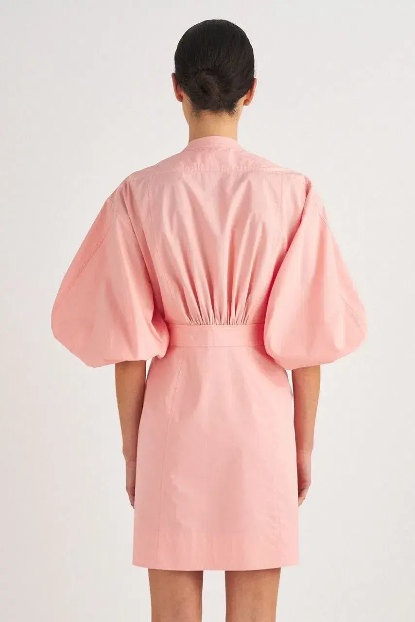 Oroton Foxglove Short Utility Dress In Primrose | Size AU 10  for rent on The Volte - main image