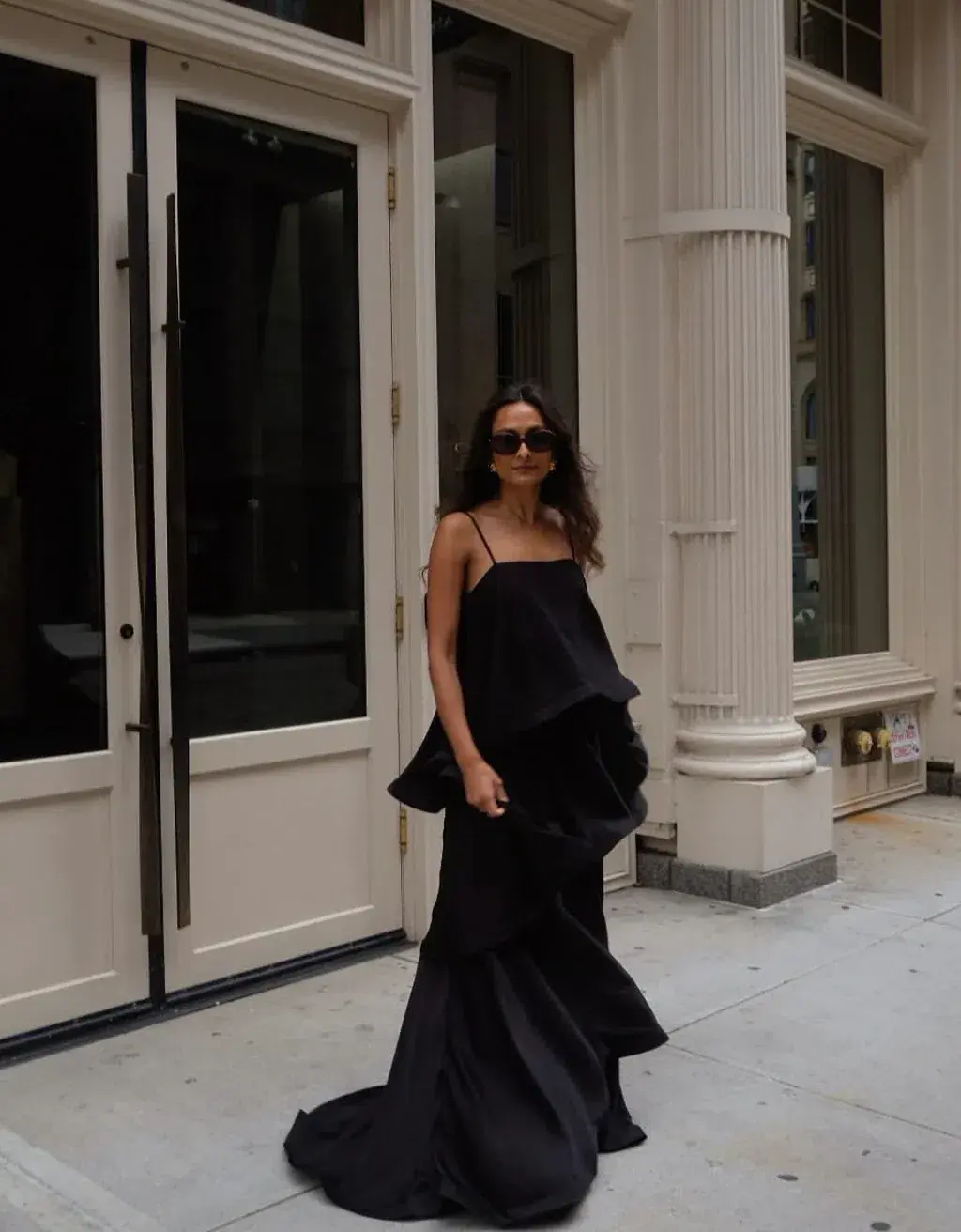 Elliatt Tilly Tiered Maxi Dress size XL / 14 Black  for rent on The Volte - main image