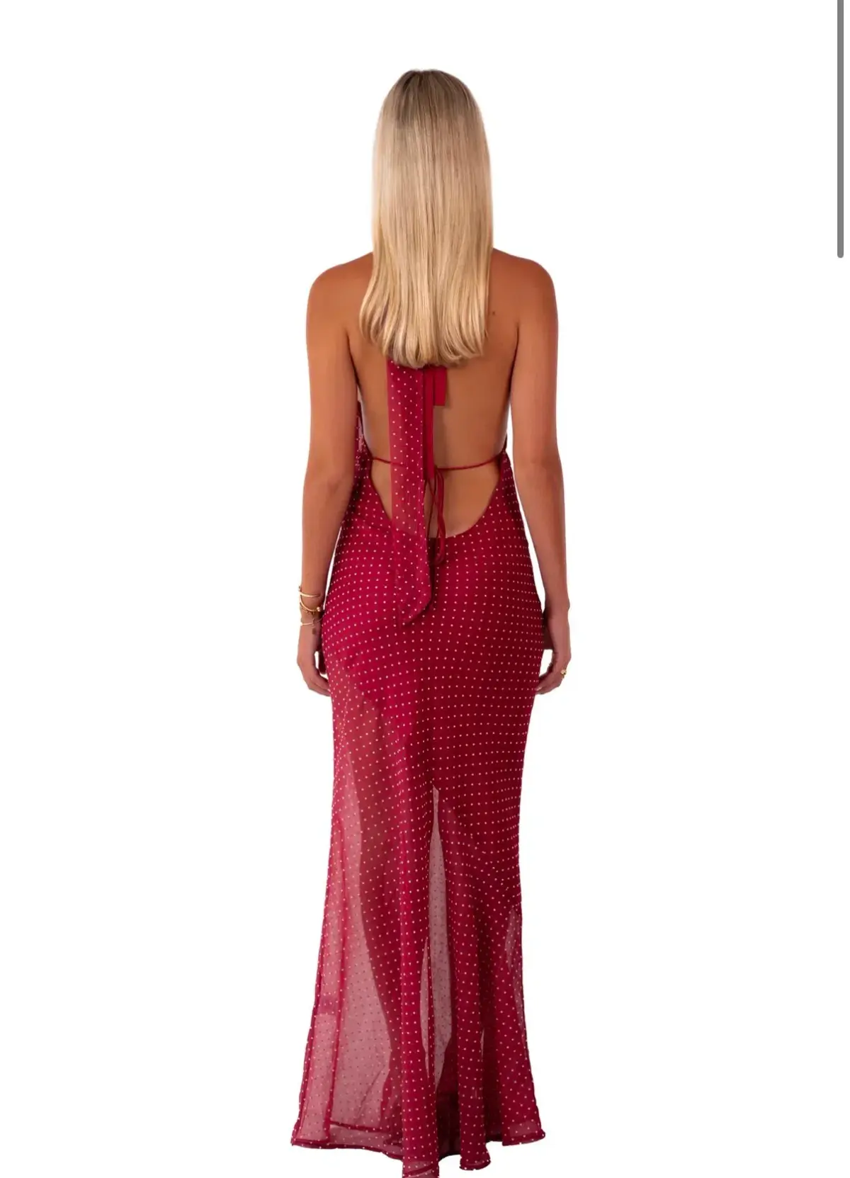 I am Delilah Jasmine Maxi in Wine Size Small  - Image 3
