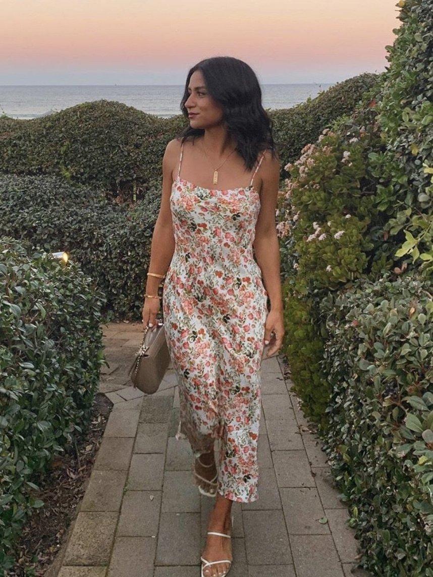 Bec & Bridge Camellia Delights Slip Midi Dress Floral Size 10  - Image 4