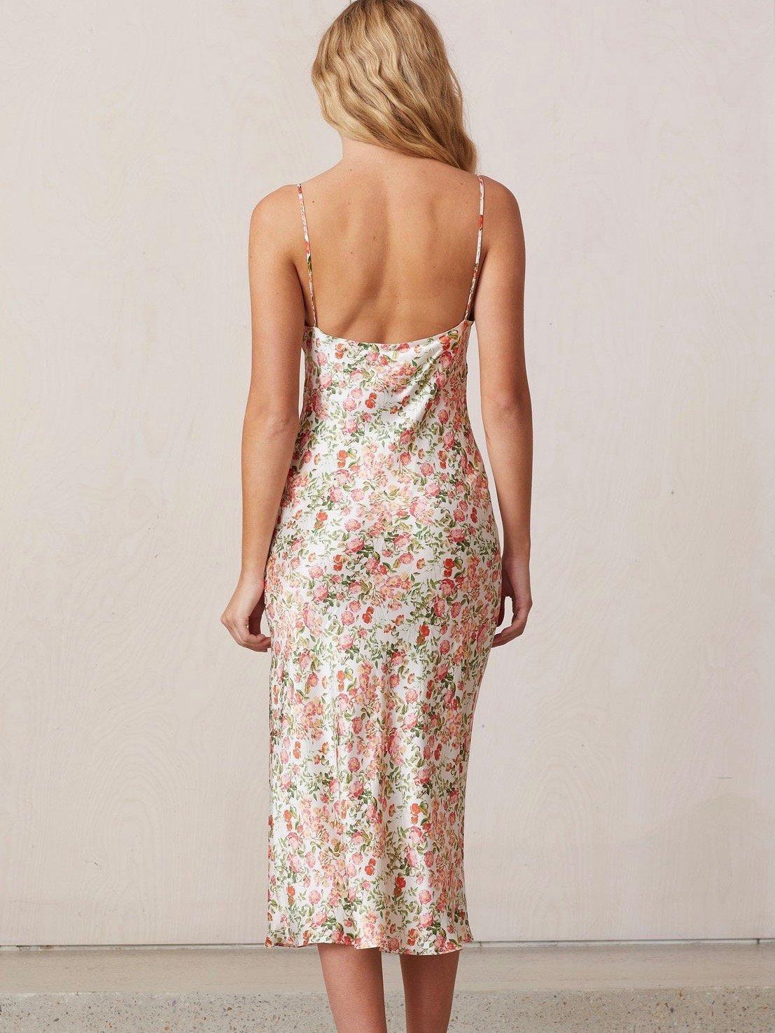 Bec & Bridge Camellia Delights Slip Midi Dress Floral Size 10  - Image 3