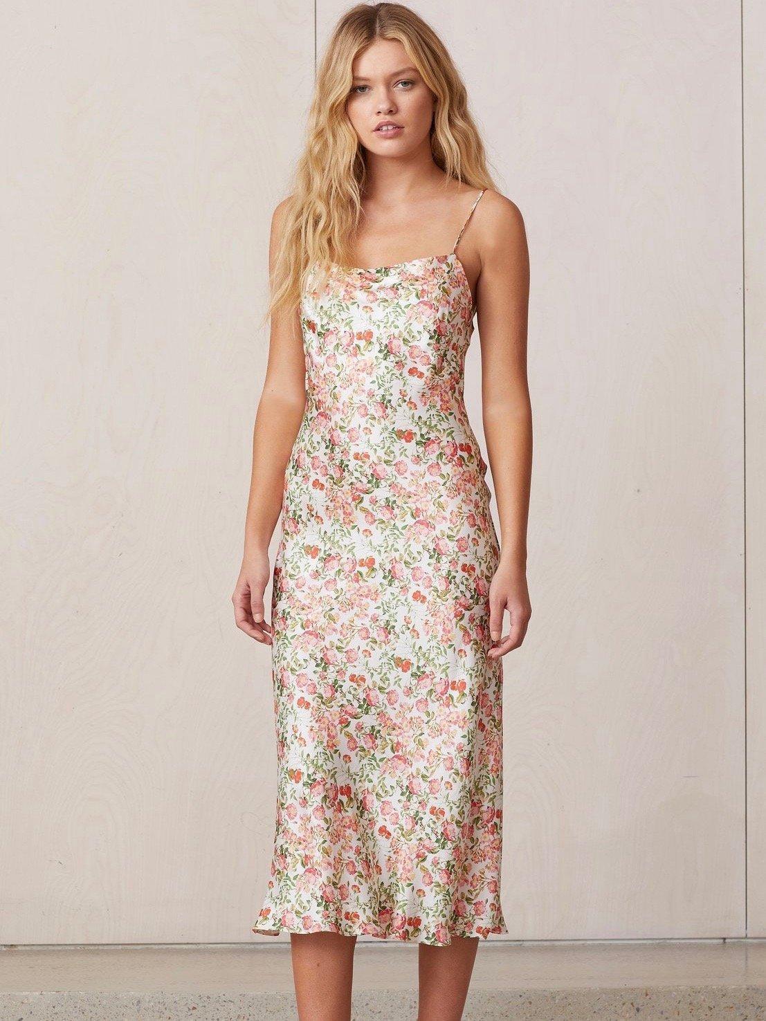 Bec & Bridge Camellia Delights Slip Midi Dress Floral Size 10  - Image 1