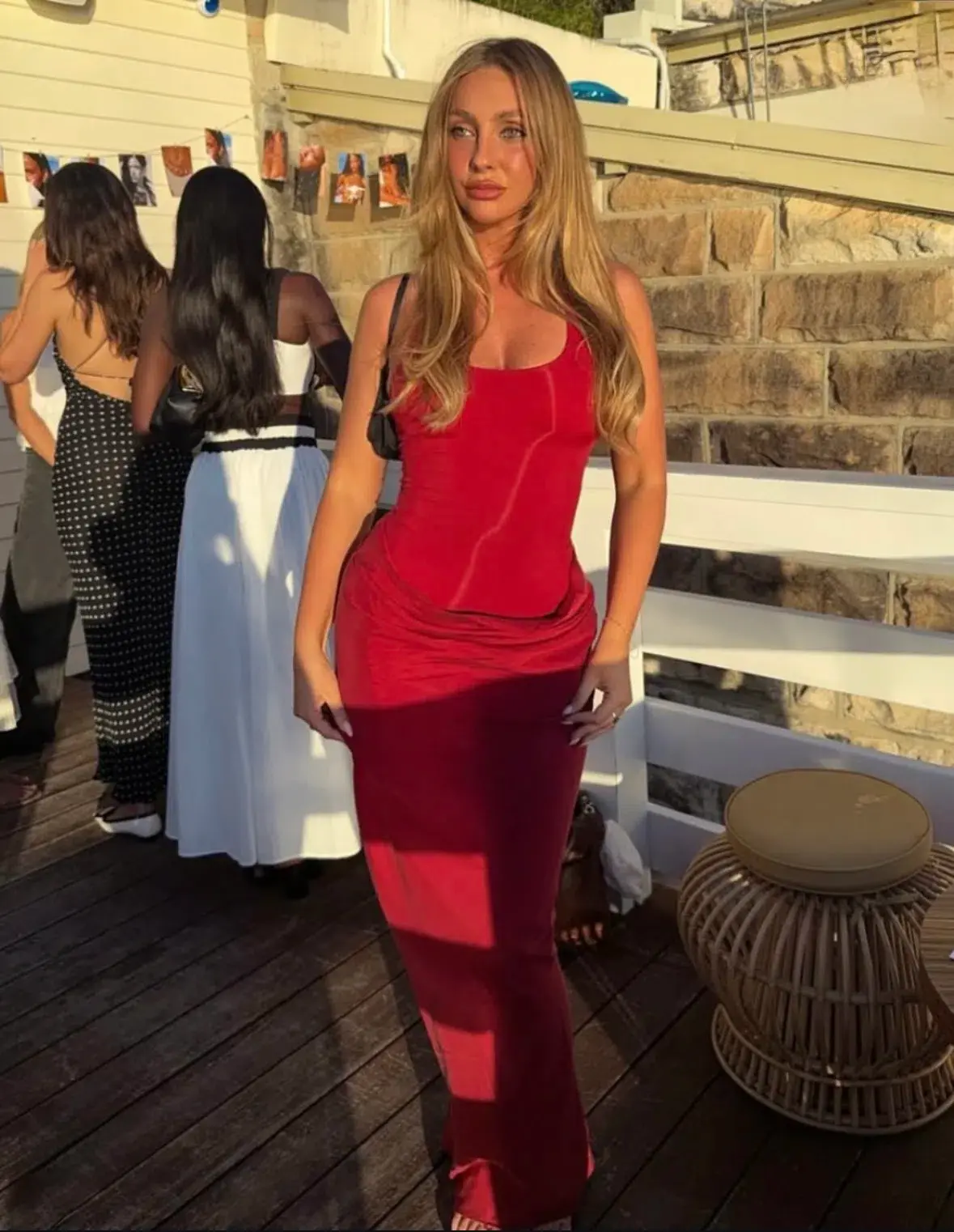 Benni Jade Maxi Dress Red Size 8 - Image 1