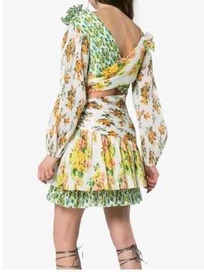 Zimmerman Golden Surfer Dress Multi Size 1 - Image 3