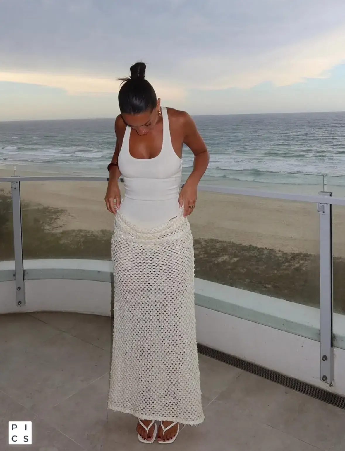 Benni Ariel Maxi Dress in Shell Size 8 AU / S - Image 1