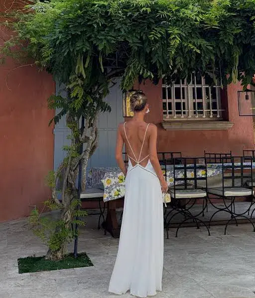 Sasha Therese Posey Maxi Dress White size small for rent on The Volte - main image