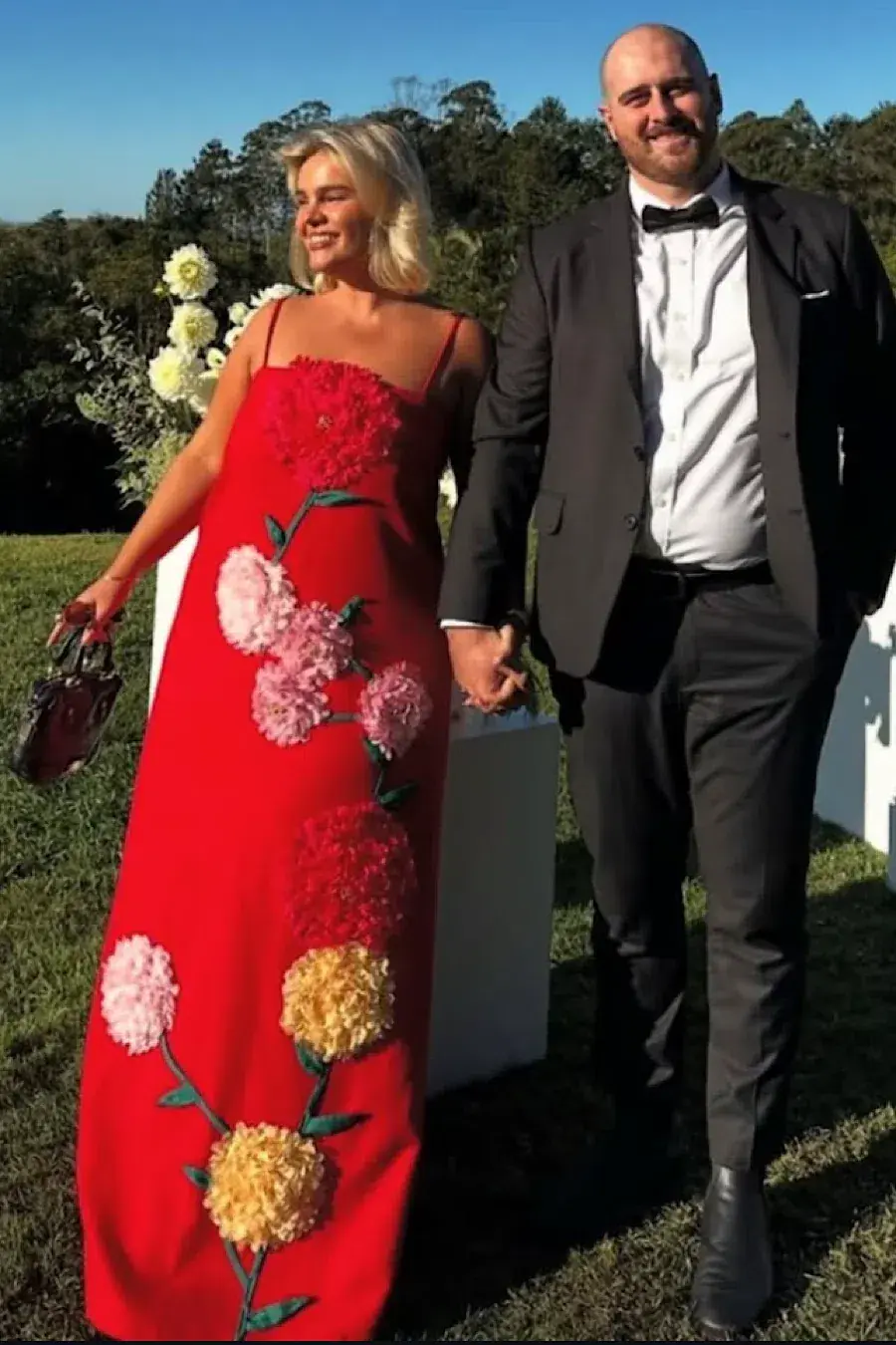 Elliatt Buttercup Embroidered Dress size L / 12 red - Image 3