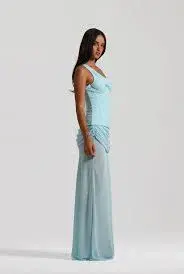 NATALIE ROLT CADENCE GOWN IN BLUE SIZE 8 - Image 3