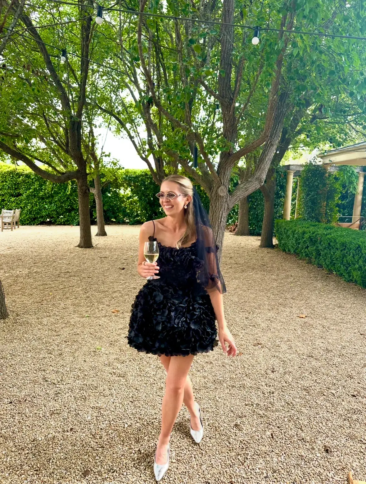 Selezza London - Amore Blossom Mini Dress in Black - Image 1