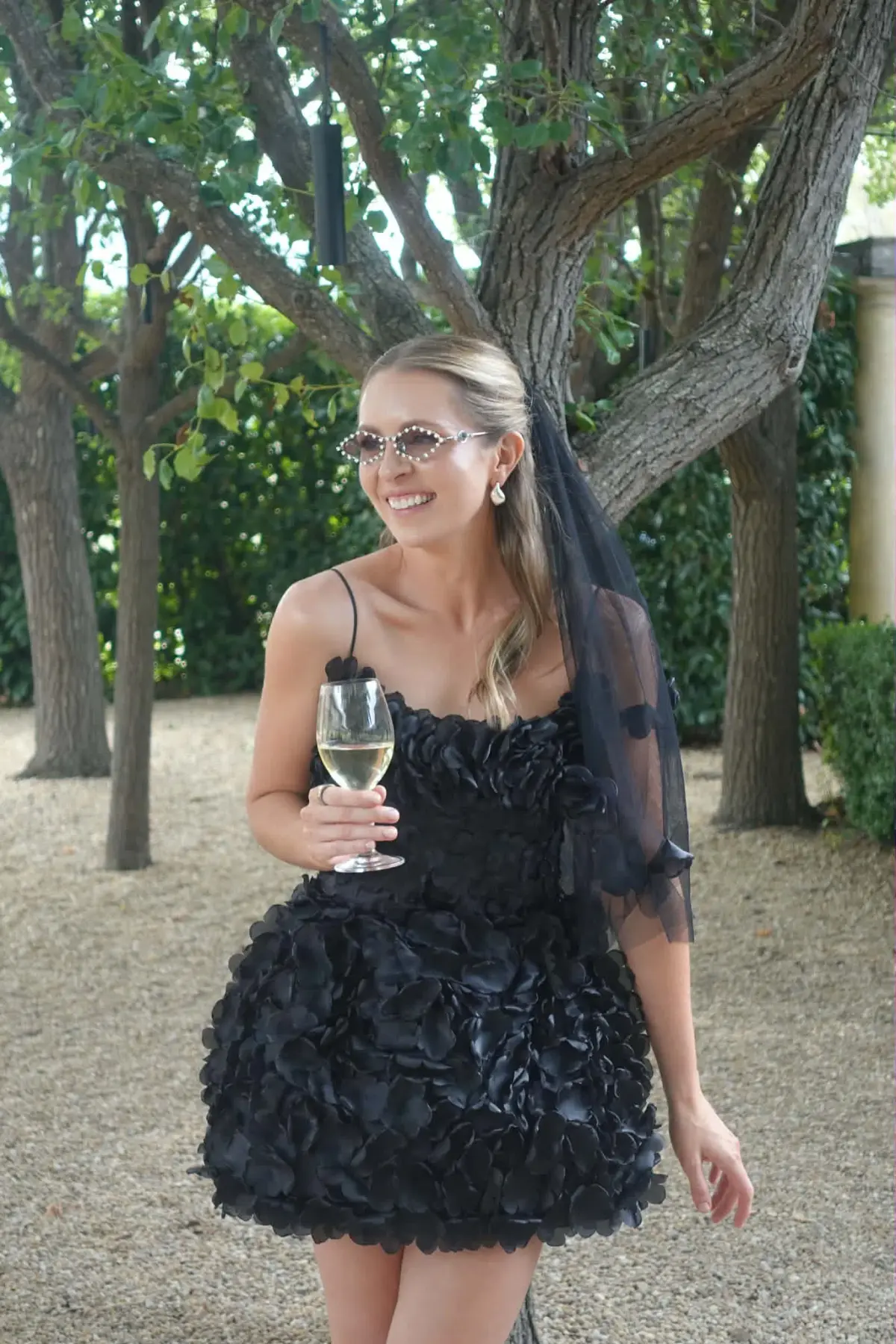 Selezza London - Amore Blossom Mini Dress in Black - Image 2