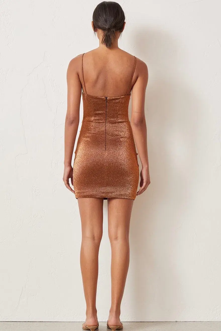 Bec & Bridge - Bronze Baby Mini Dress - Size 10 - Image 4