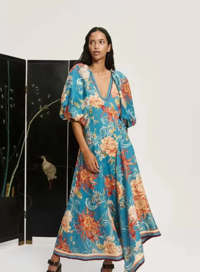 Alemais Fletcher Midi Dress Size 12  for rent on The Volte - main image