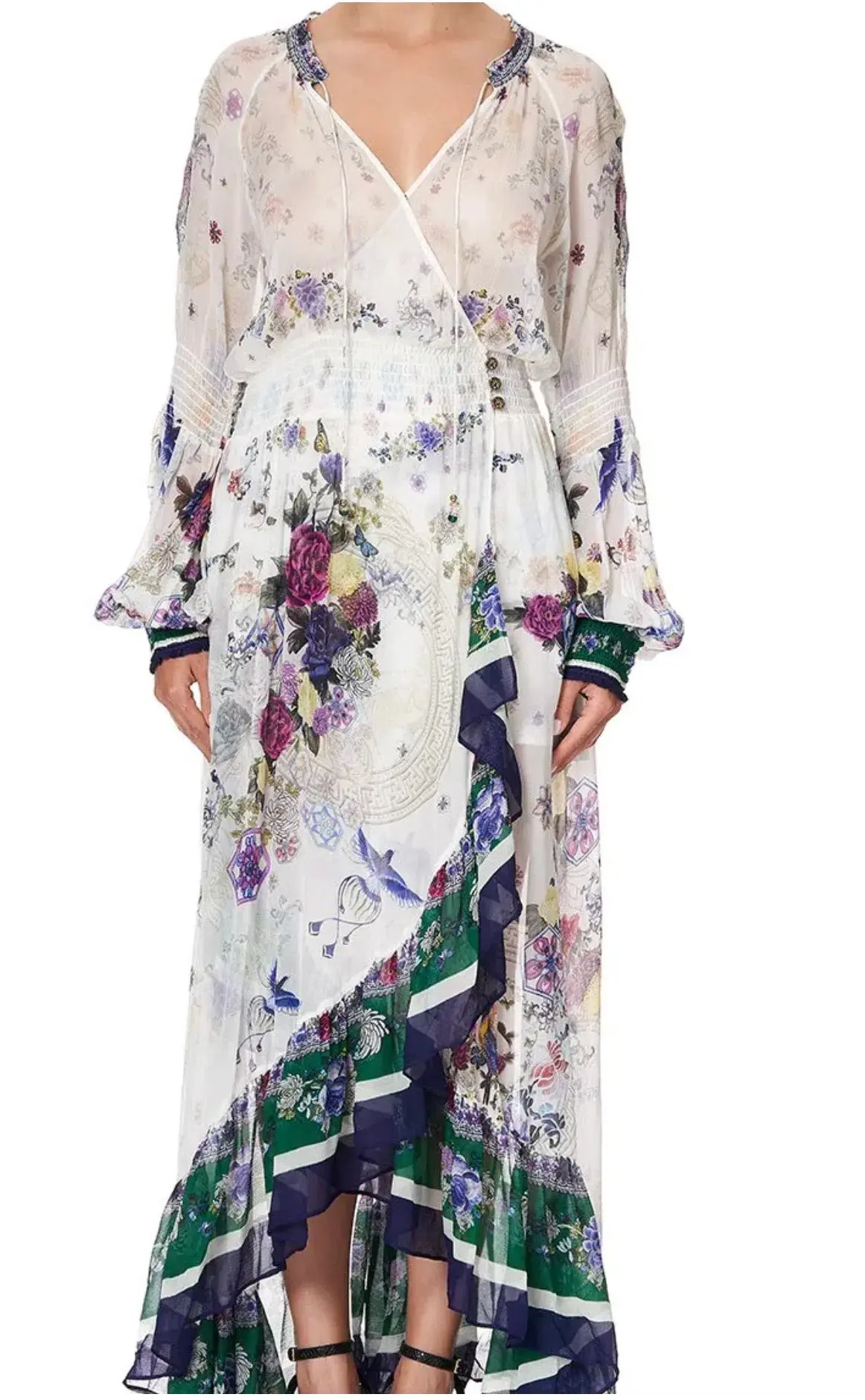 Camilla Gentle Moon Blouson sleeve Wrap Dress Size XL NWT RRP $ 899 - Image 2