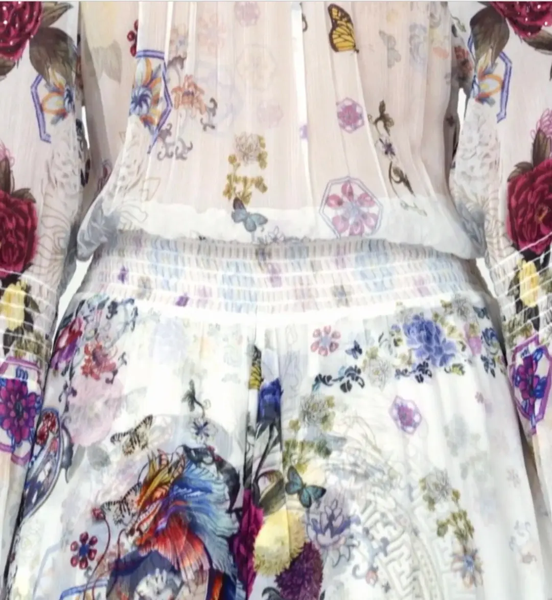 Camilla Gentle Moon Blouson sleeve Wrap Dress Size XL NWT RRP $ 899 for rent on The Volte - main image