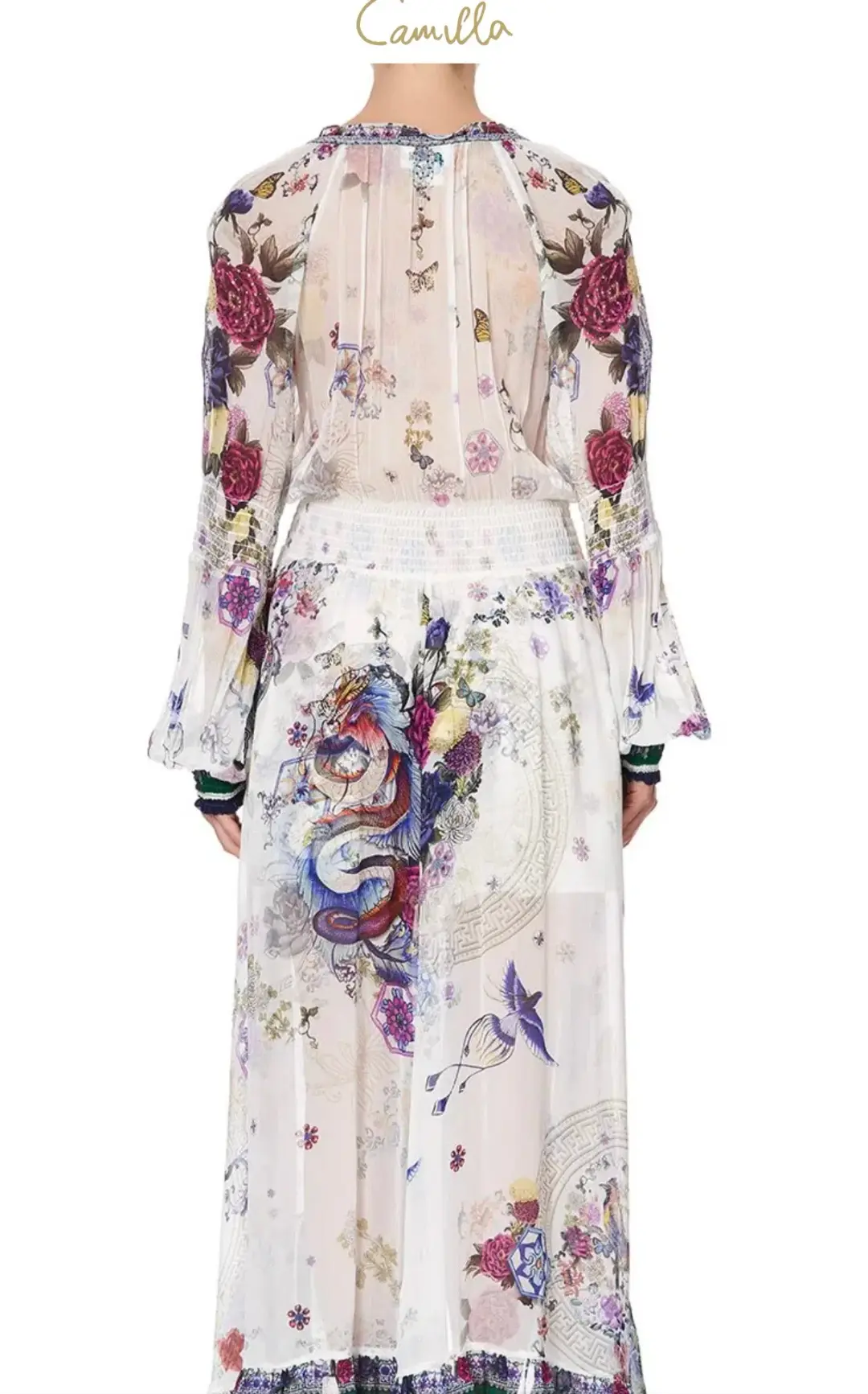 Camilla Gentle Moon Blouson sleeve Wrap Dress Size XL NWT RRP $ 899 for rent on The Volte - main image
