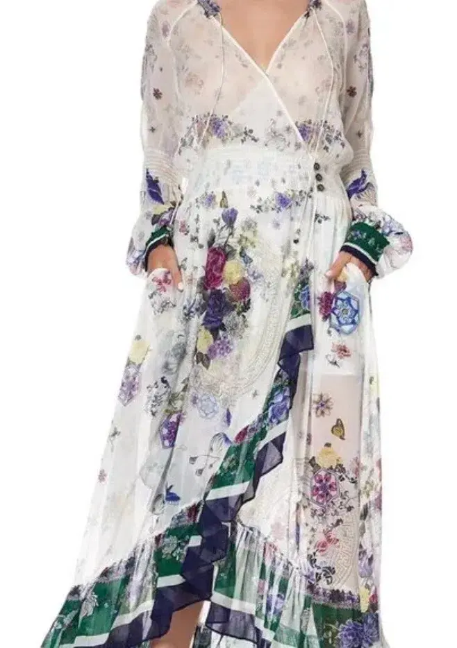 Camilla Gentle Moon Blouson sleeve Wrap Dress Size XL NWT RRP $ 899 for rent on The Volte - main image