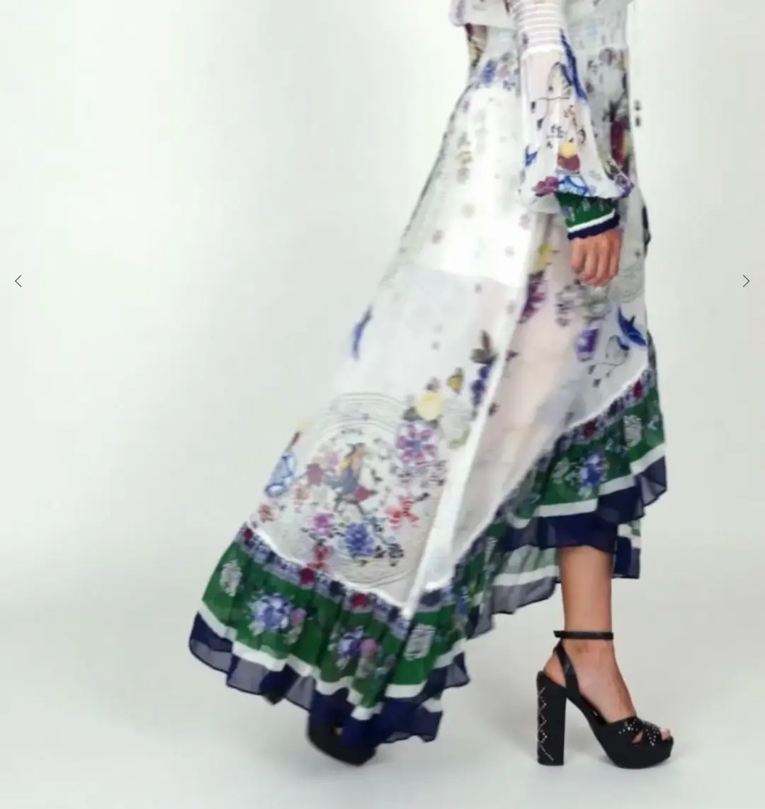 Camilla Gentle Moon Blouson sleeve Wrap Dress Size XL NWT RRP $ 899 for rent on The Volte - main image