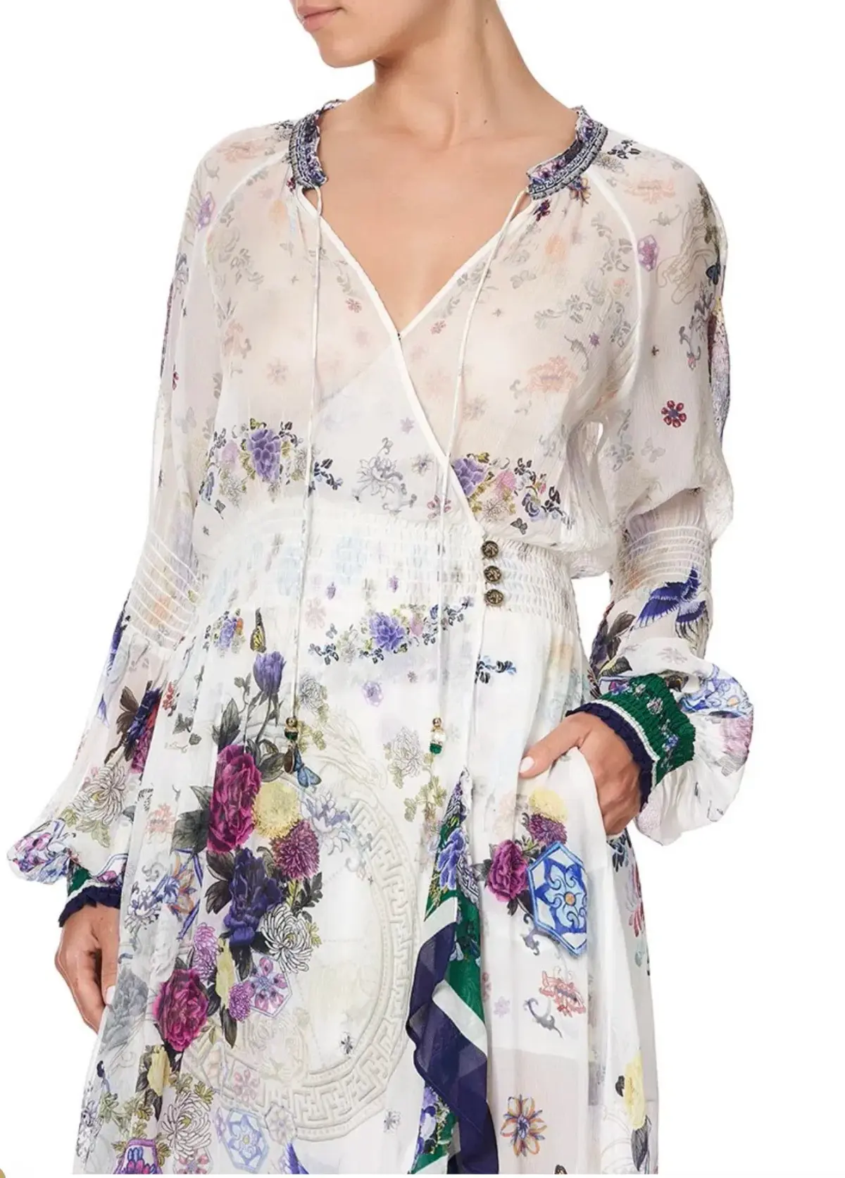 Camilla Gentle Moon Blouson sleeve Wrap Dress Size XL NWT RRP $ 899 - Image 5