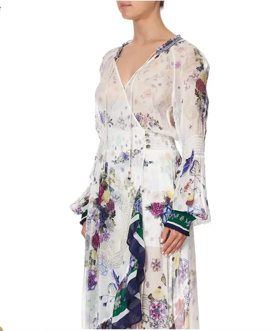 Camilla Gentle Moon Blouson sleeve Wrap Dress Size XL NWT RRP $ 899 for rent on The Volte - main image