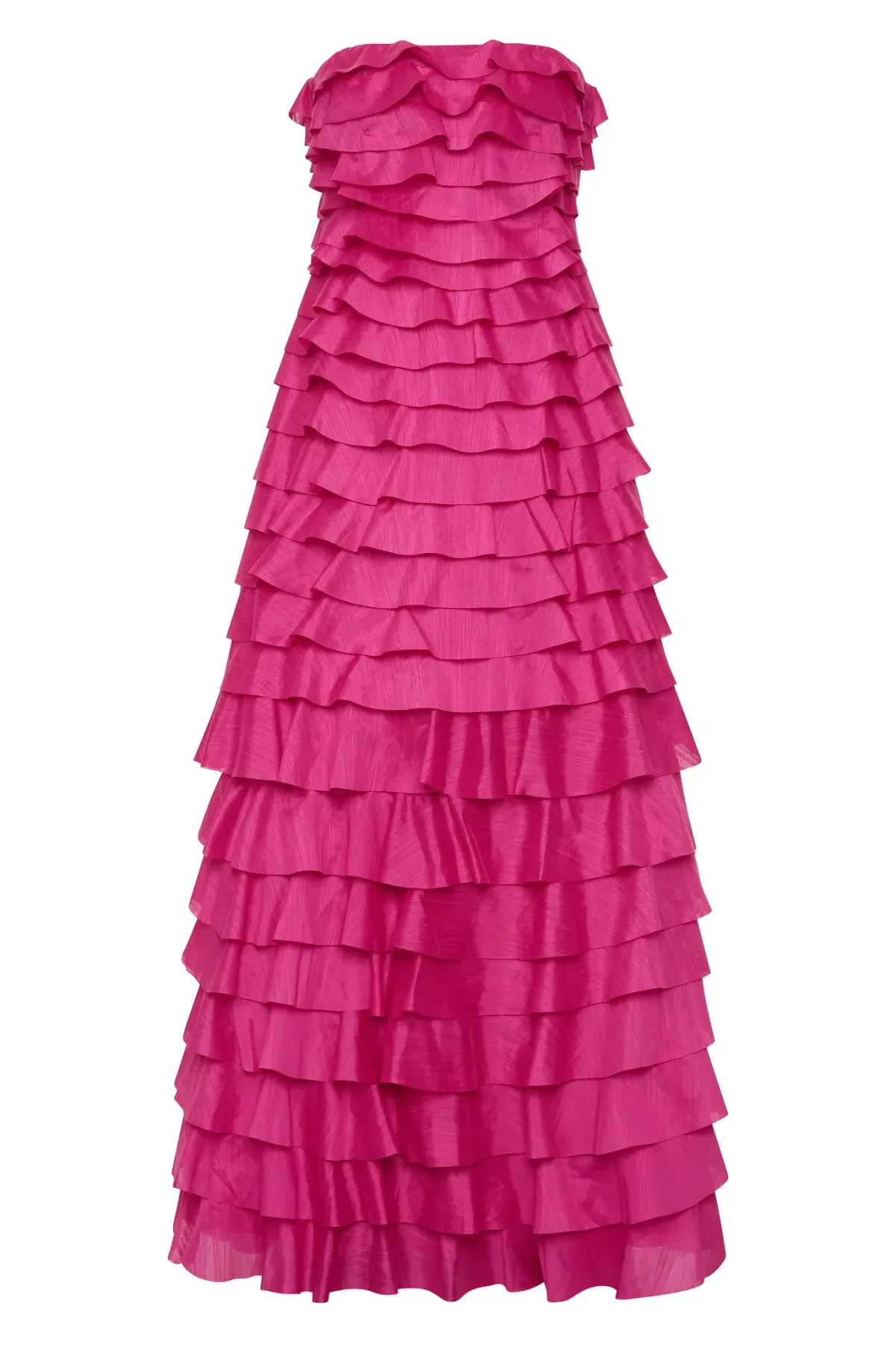 Aje / Fleur Pleated Gown / Magenta / Size 8 - Image 7