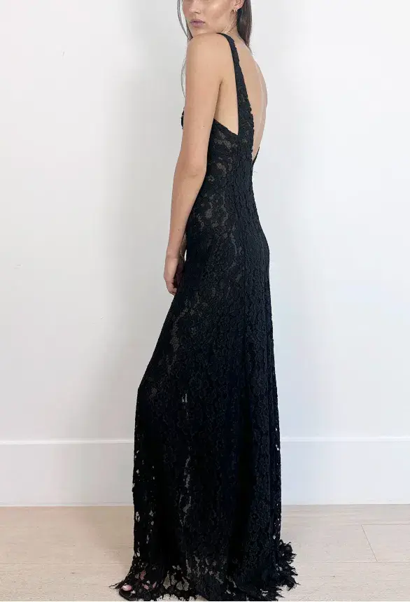 Scanlan Theodore | Black Lace Gown for rent on The Volte - main image