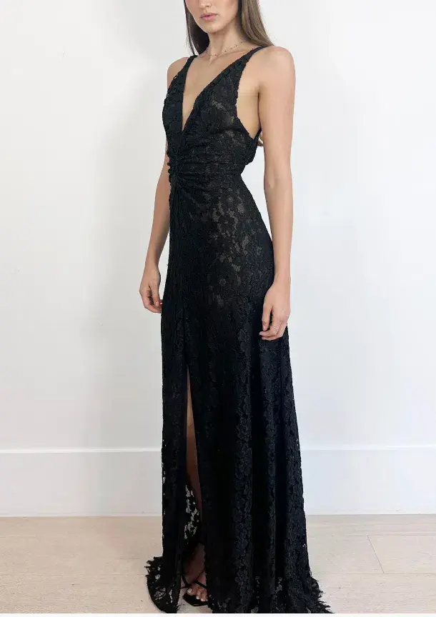 Scanlan Theodore | Black Lace Gown for rent on The Volte - main image