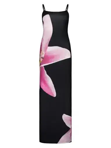 With Harper Lu Lily Floral Maxi Dress Black Pink Small S 8 for rent on The Volte - main image