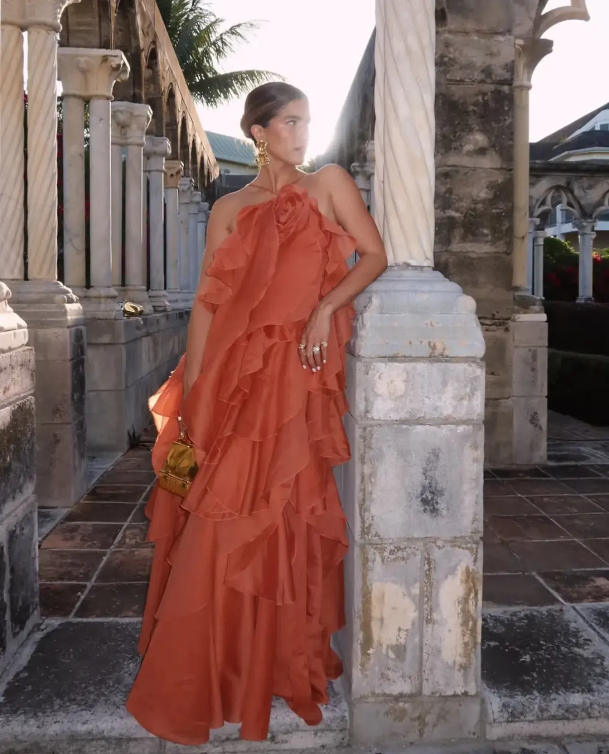 Aje / Pandorea Layered Maxi Dress / Coral Clay / (Fits 12-16) - Image 3