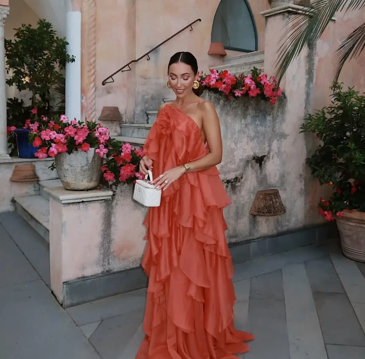 Aje / Pandorea Layered Maxi Dress / Coral Clay / (Fits 12-16) - Image 4