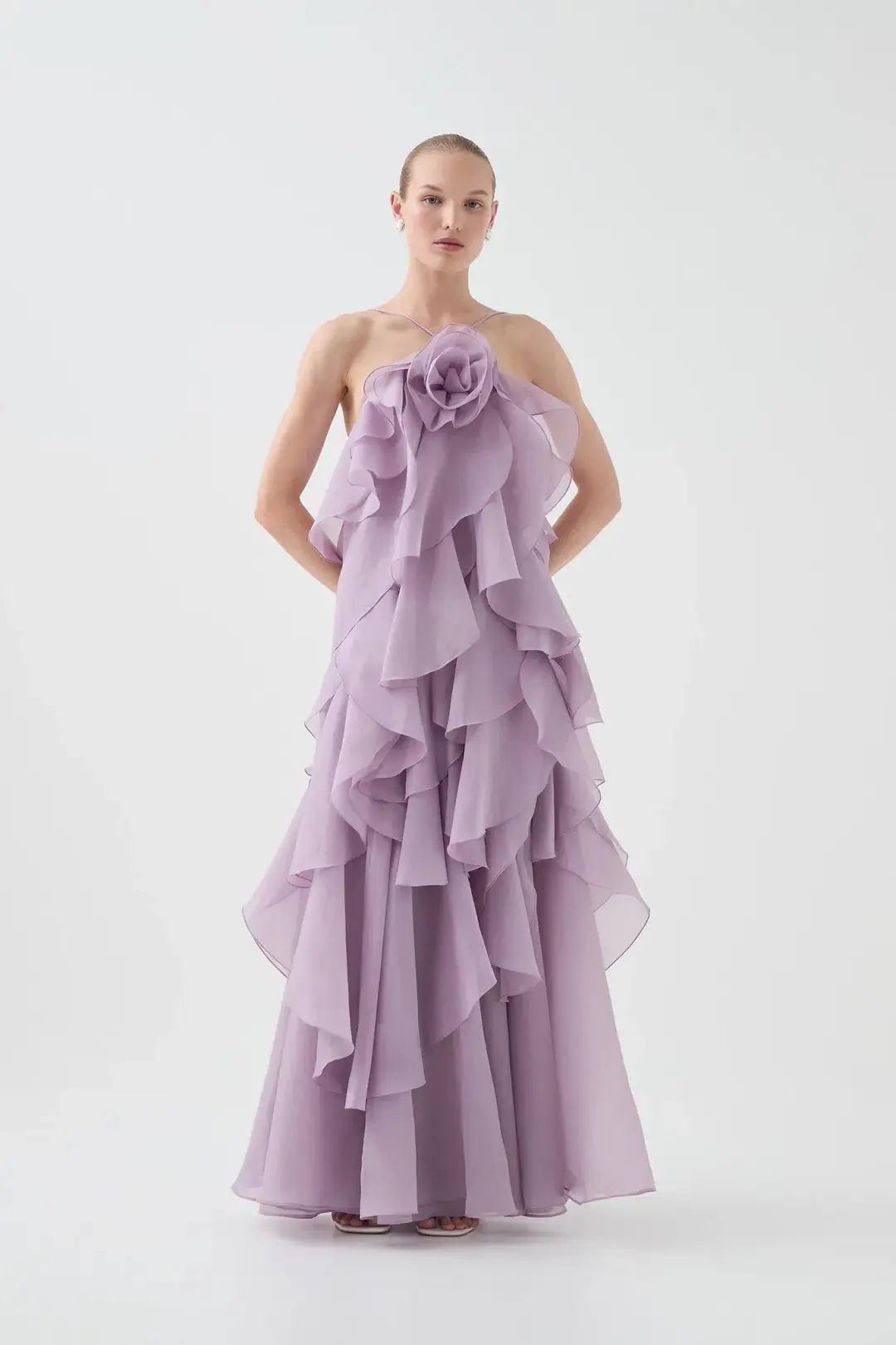 Aje / Pandorea Layered Maxi Dress / Lilac / (Fits 12-16) for rent on The Volte - main image